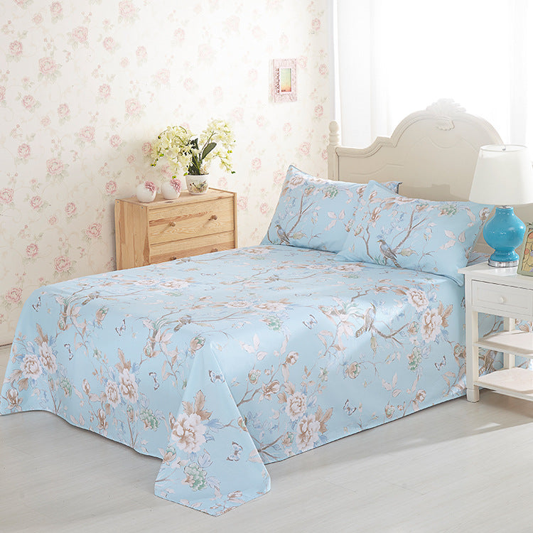 Reactive Printed Cotton Bed Sheets – Floral Pattern Soft Bedding Set
