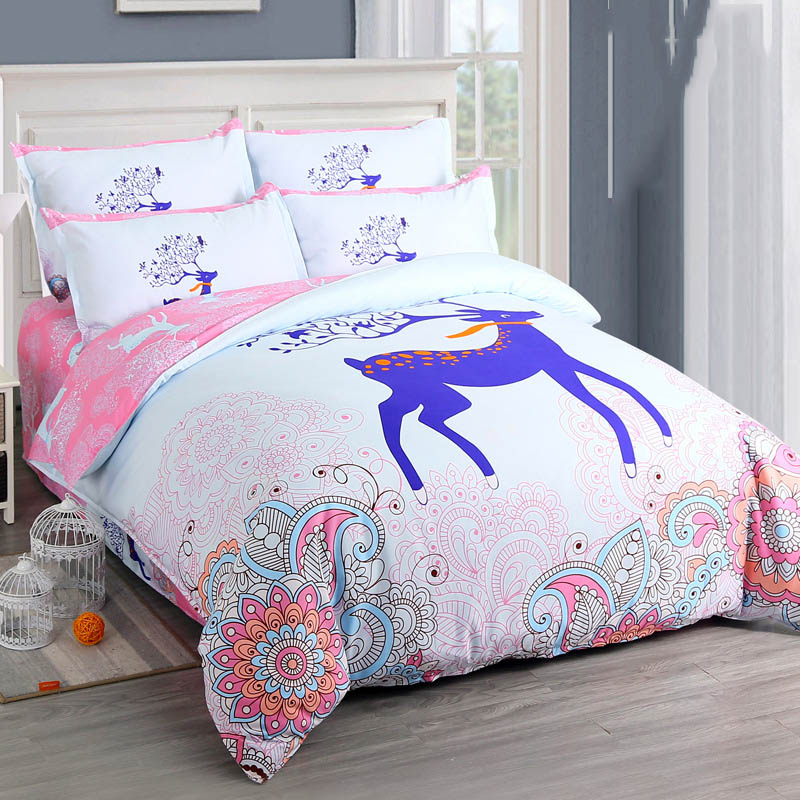 Brushed Cotton Bed Sheet Set – Soft Sanded Four-Piece Bedding Set