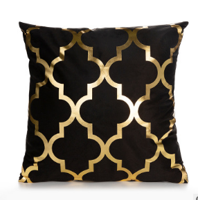 White and Gold Decorative Pillow Covers – Elegant Throw Cushion Covers 45x45cm