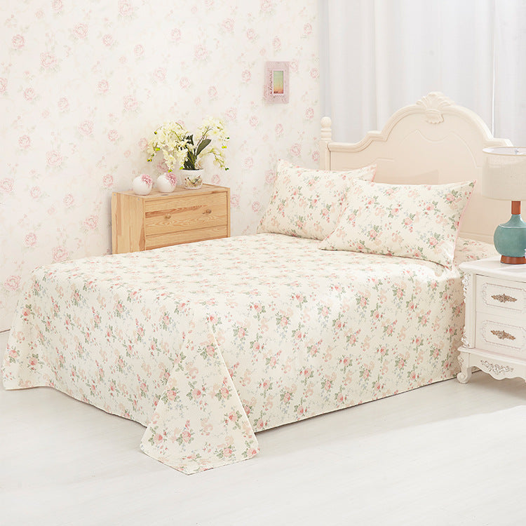 Reactive Printed Cotton Bed Sheets – Floral Pattern Soft Bedding Set