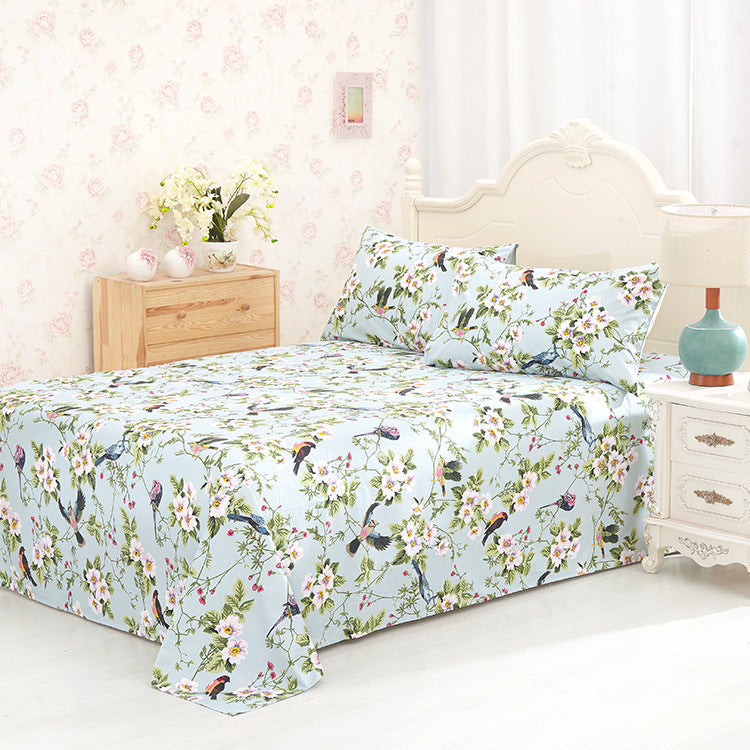 Reactive Printed Cotton Bed Sheets – Floral Pattern Soft Bedding Set