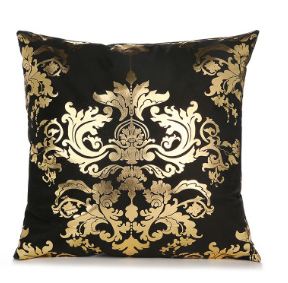 White and Gold Decorative Pillow Covers – Elegant Throw Cushion Covers 45x45cm