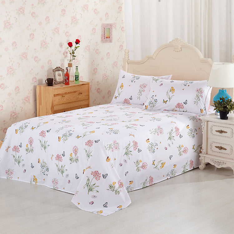 Reactive Printed Cotton Bed Sheets – Floral Pattern Soft Bedding Set