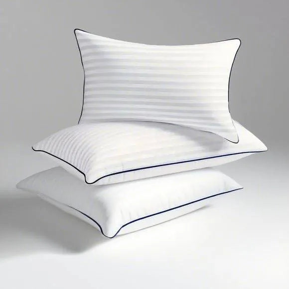 Striped Bed Pillow – Soft Hotel Style Support Pillow for Comfortable Sleep