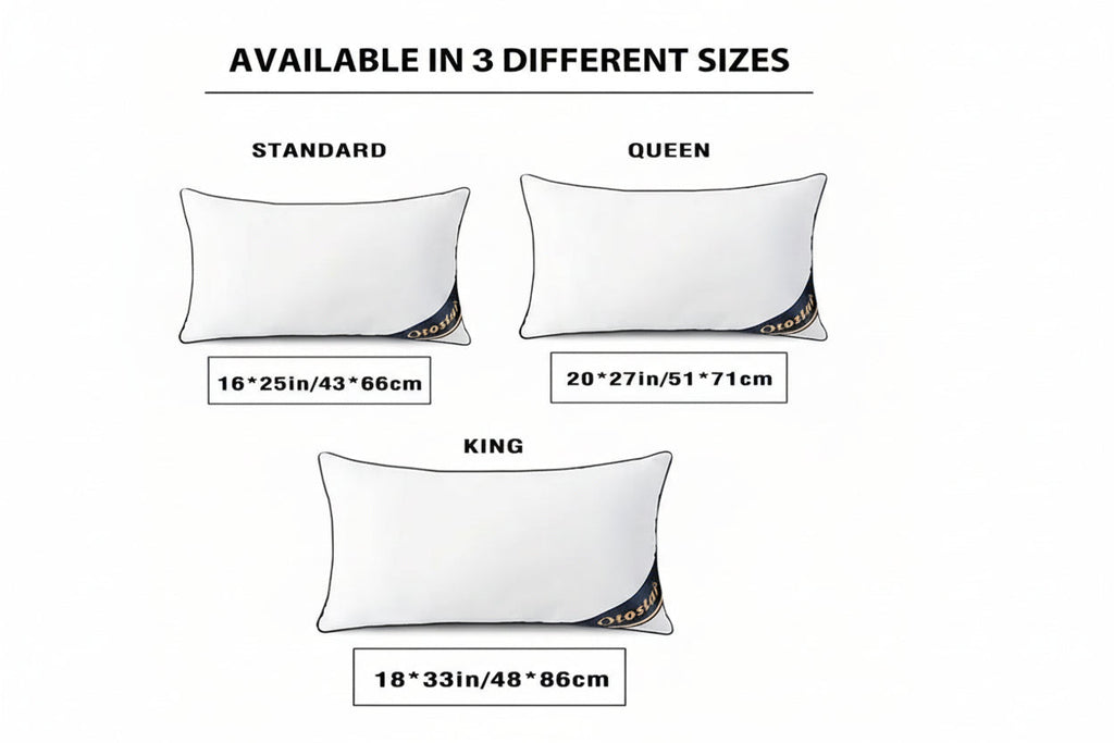Luxury Hotel-Grade Neck Support Pillow Queen Size – Soft Breathable Bed Pillow