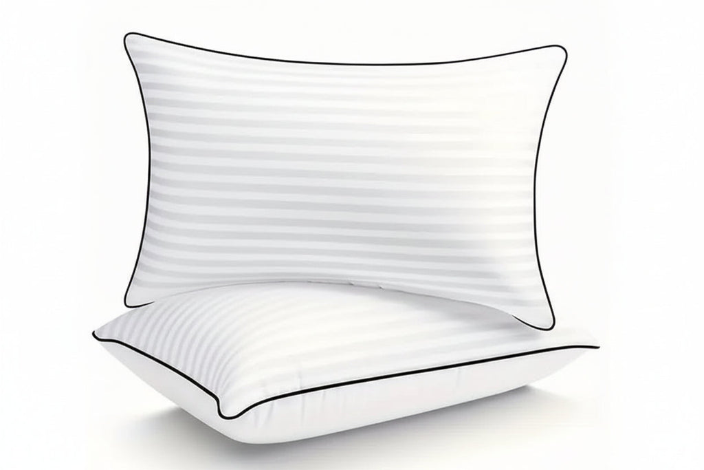 Striped Bed Pillow – Soft Hotel Style Support Pillow for Comfortable Sleep