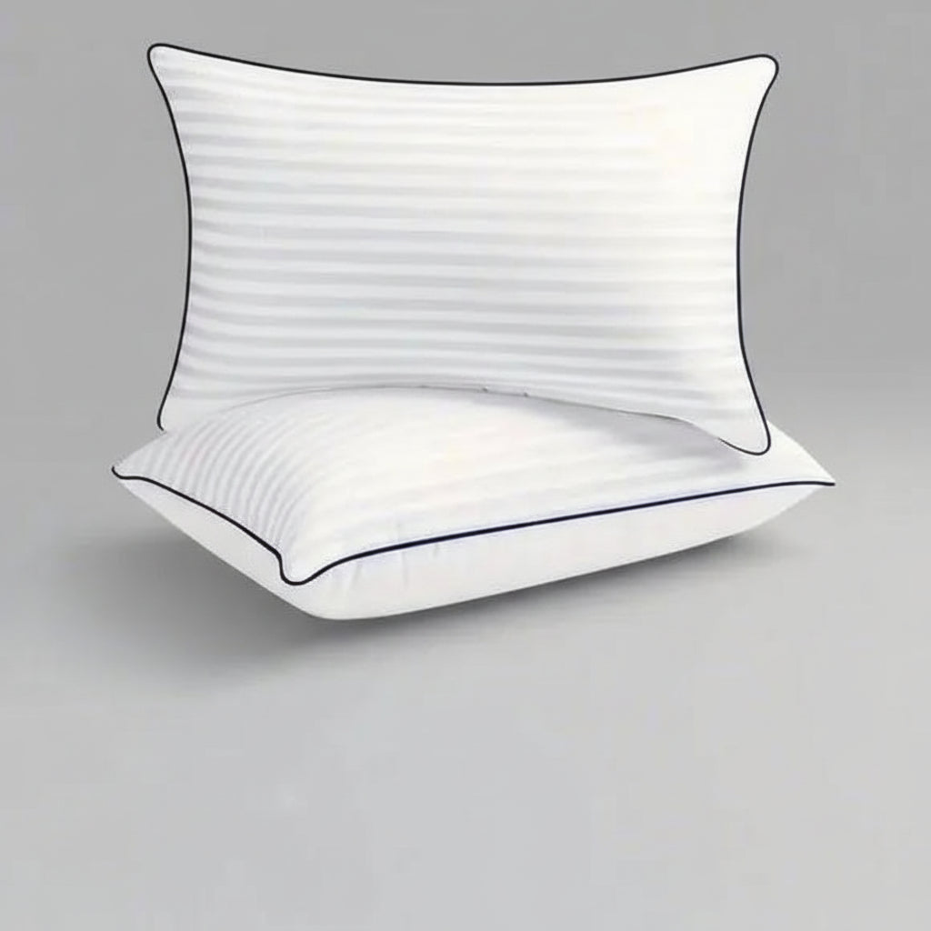 Striped Bed Pillow – Soft Hotel Style Support Pillow for Comfortable Sleep
