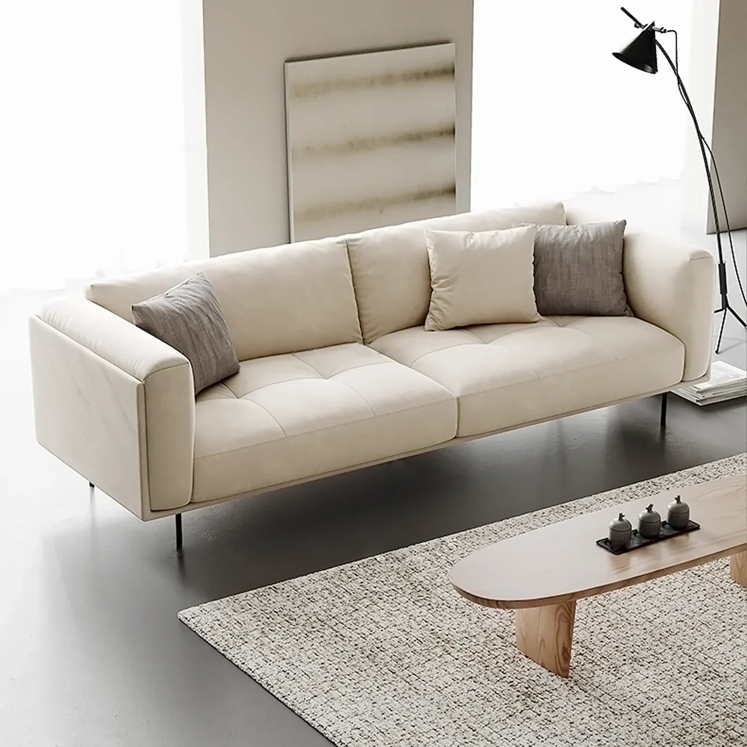 Italian Minimalist Matte Tech Fabric Sofa