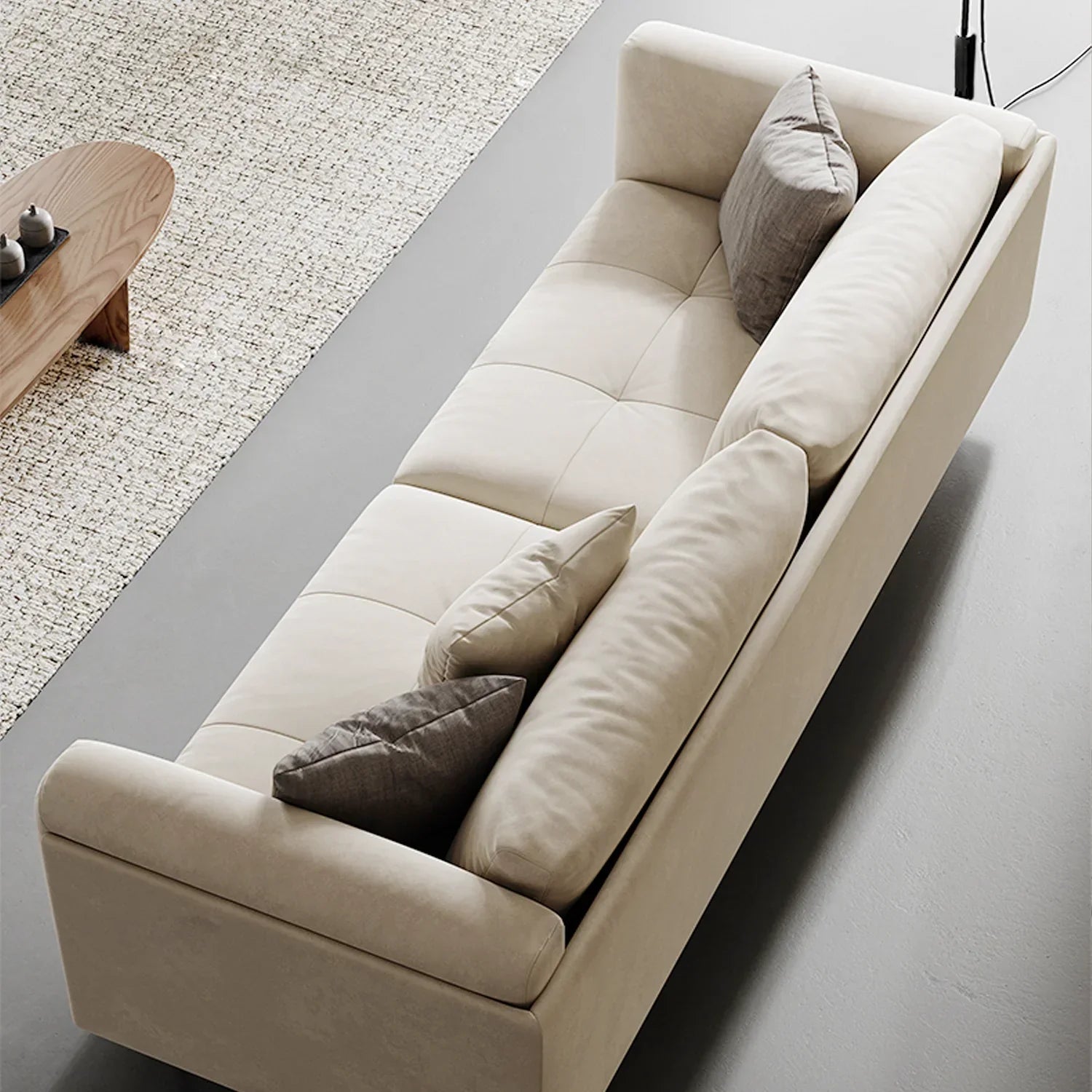 Italian Minimalist Matte Tech Fabric Sofa